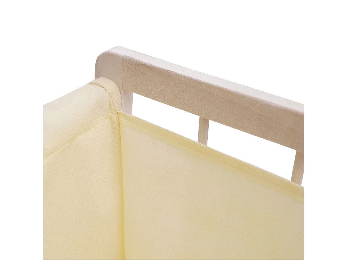 Portabiancheria MCW-B60 legno di abete 2x ceste 68l legno bianco vintage tessuto avorio