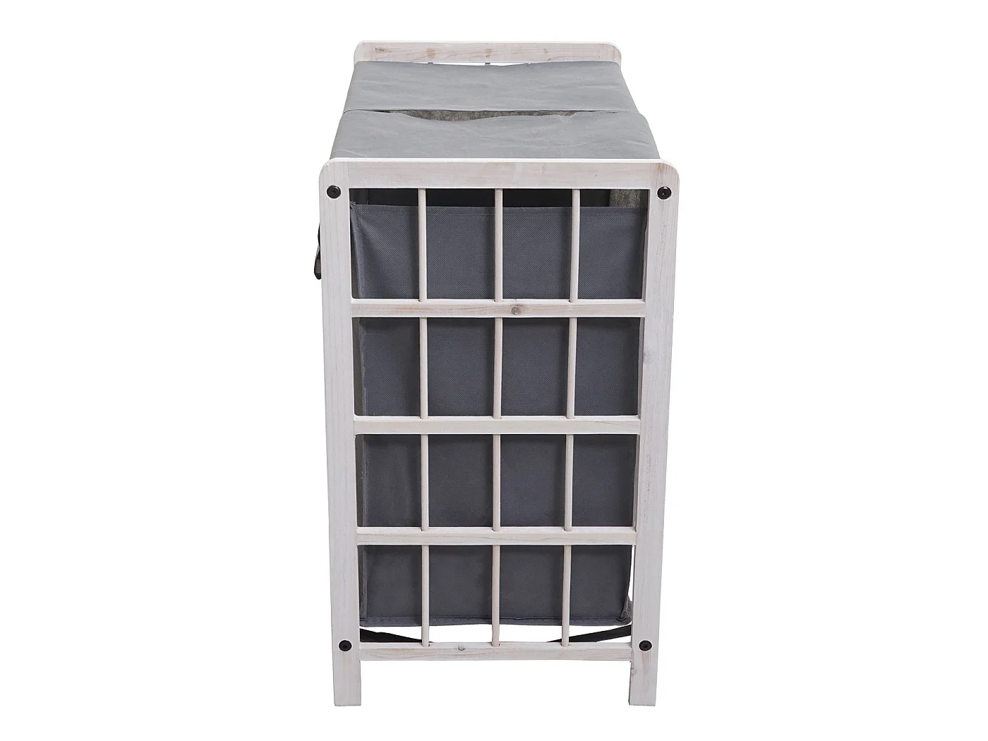 Wasverzamelaar MCW-B60,  shabby white, grijs deksel