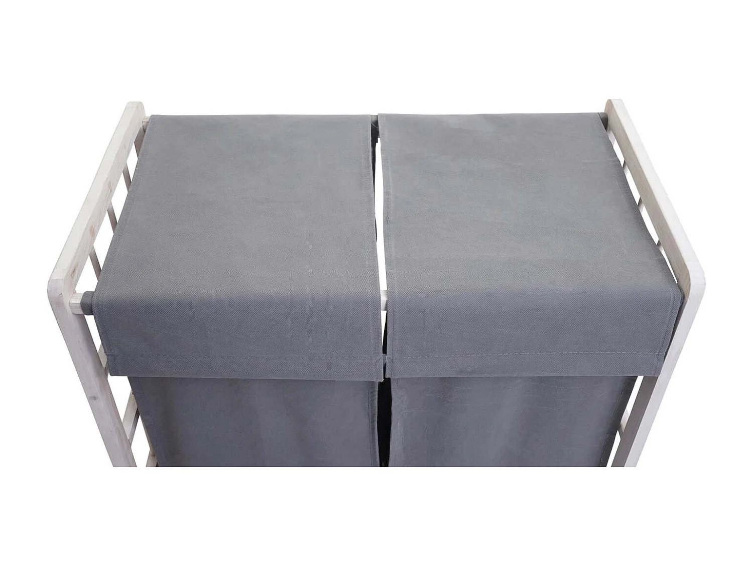 Laundry bin MCW-B60,  Shabby White, Grey Cover