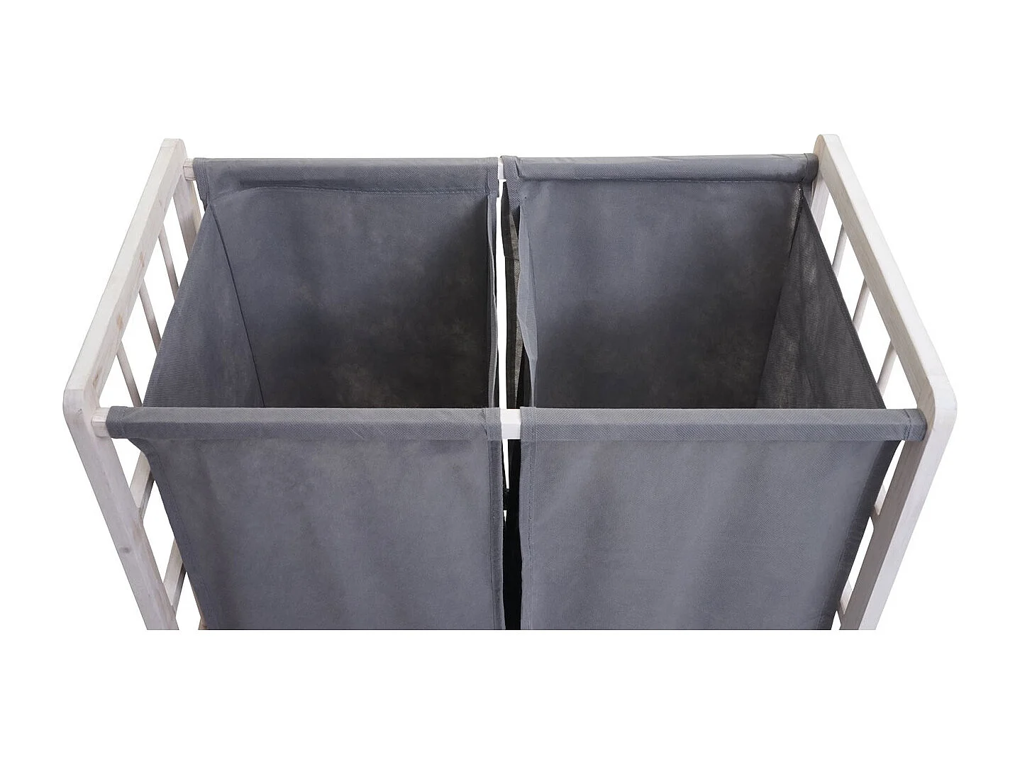 Laundry bin MCW-B60,  Shabby White, Grey Cover