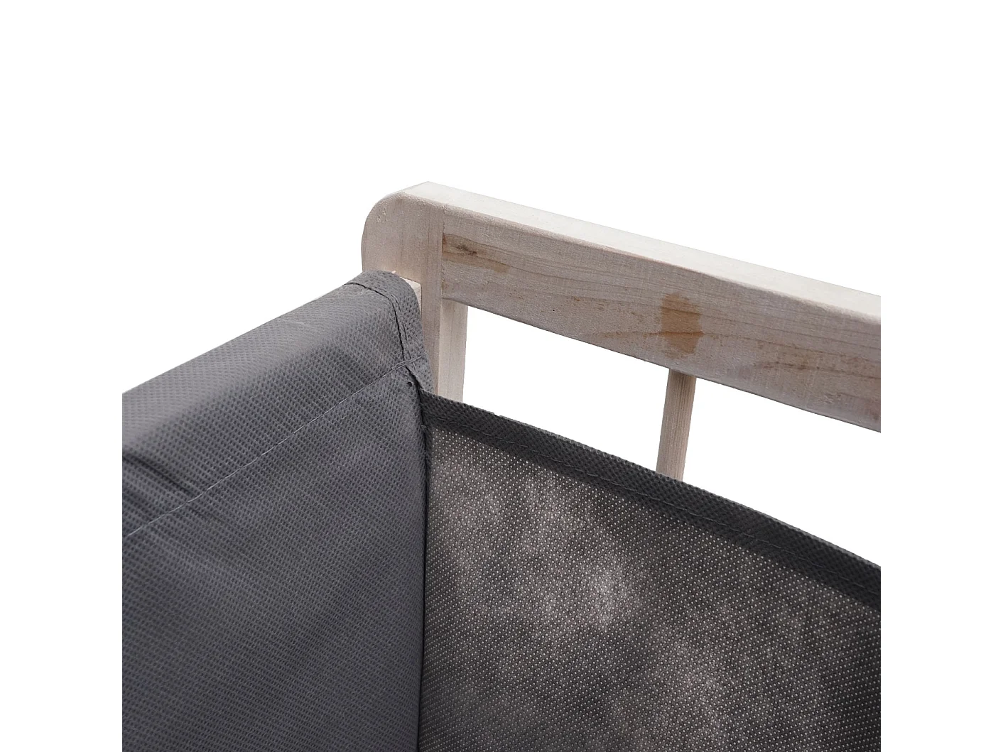 Laundry bin MCW-B60,  Shabby White, Grey Cover