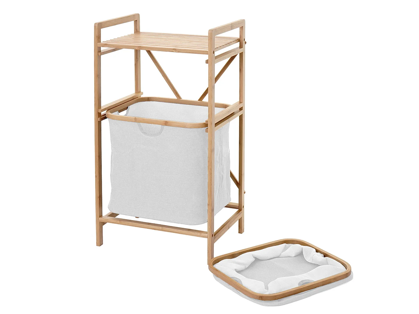 Coletor de roupa MCW-B56,  branco-creme