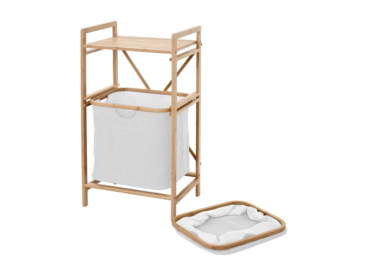Coletor de roupa MCW-B56,  branco-creme