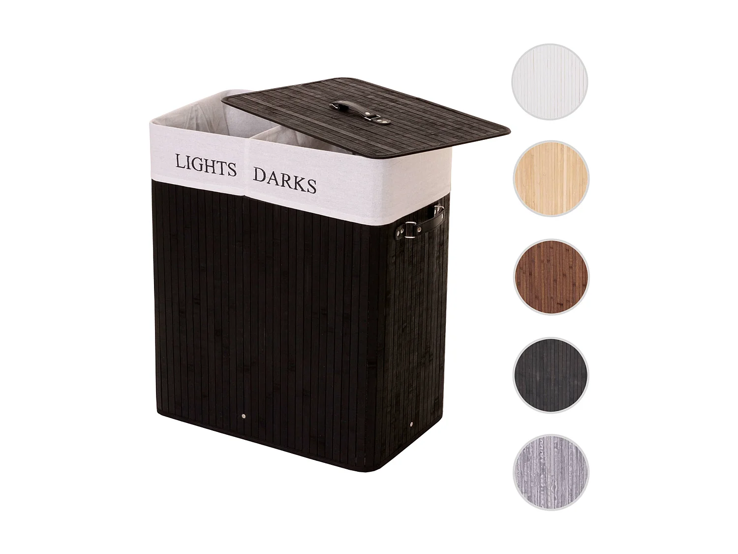 Panier à linge MCW-C21,  noir