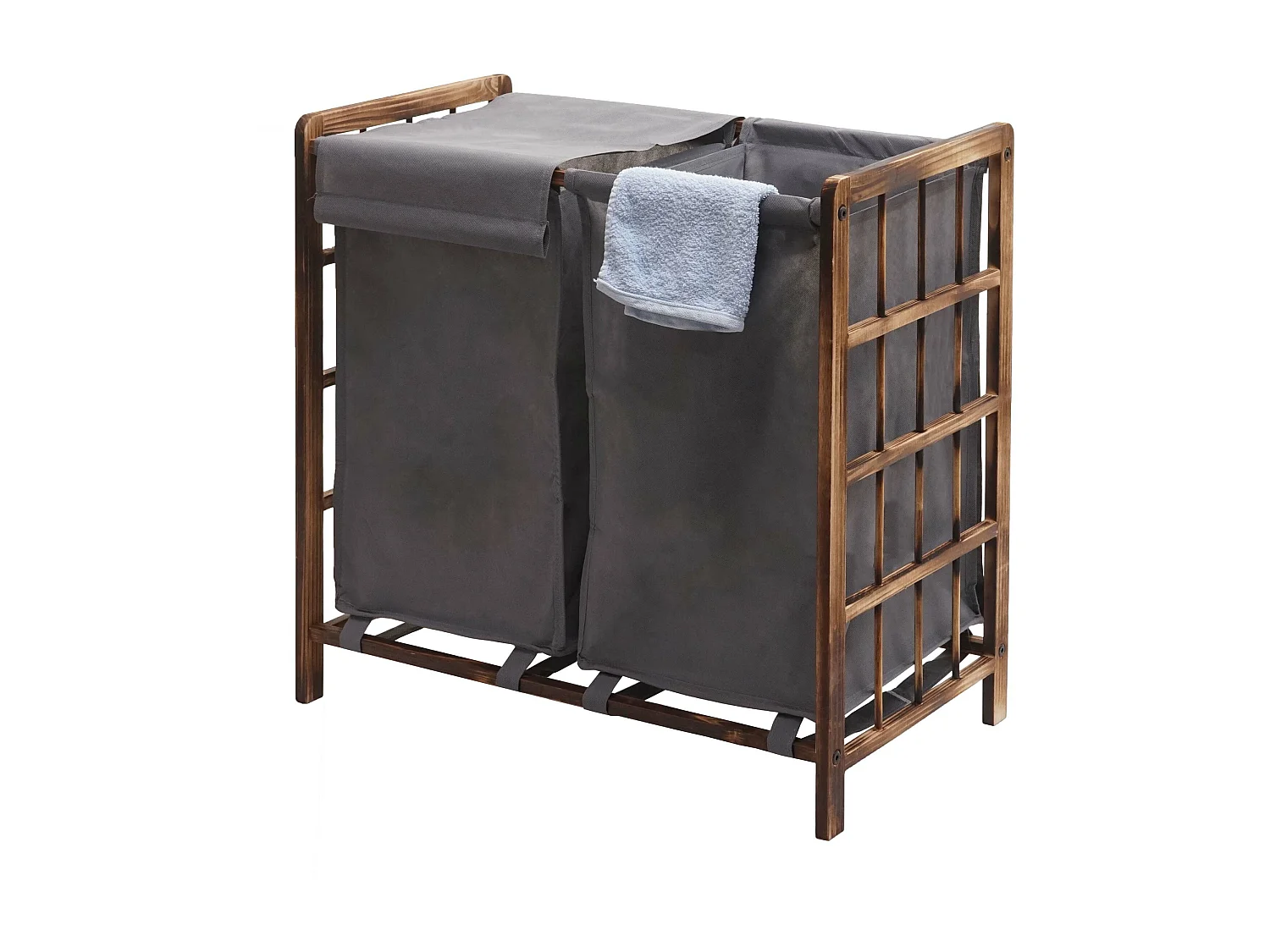 Collecteur de linge MCW-B60,  brun, couvercle gris