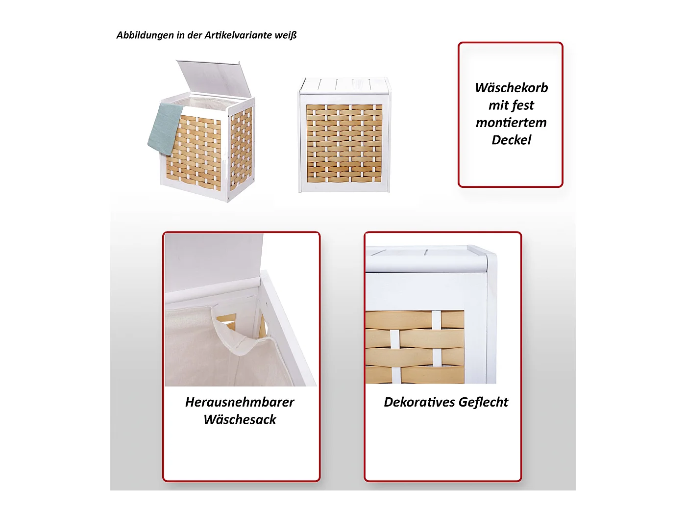 Kosz na pranie MCW-G37,  brązowy