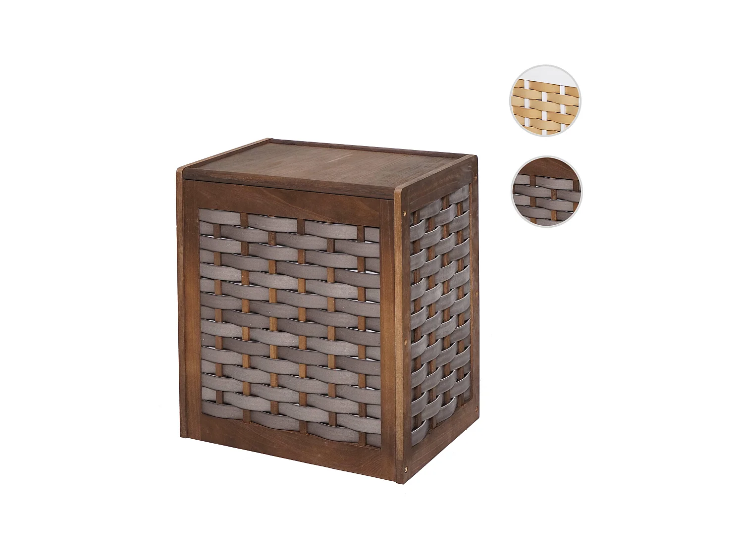 Kosz na pranie MCW-G37,  brązowy