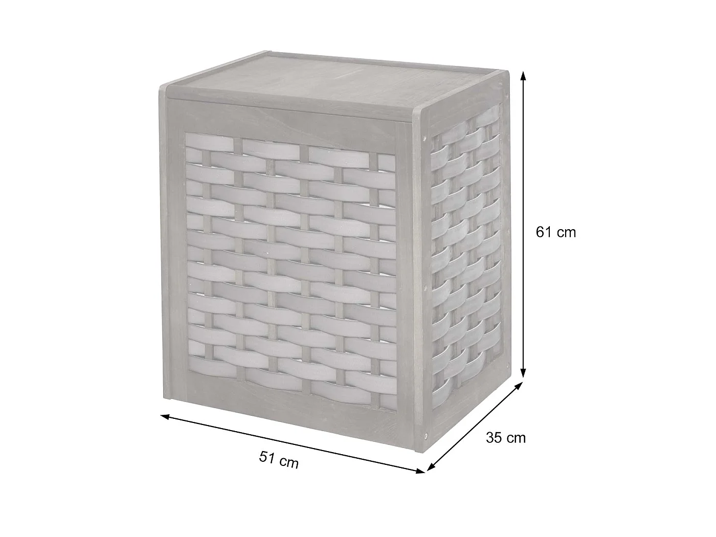 Panier à linge MCW-G37,  brun