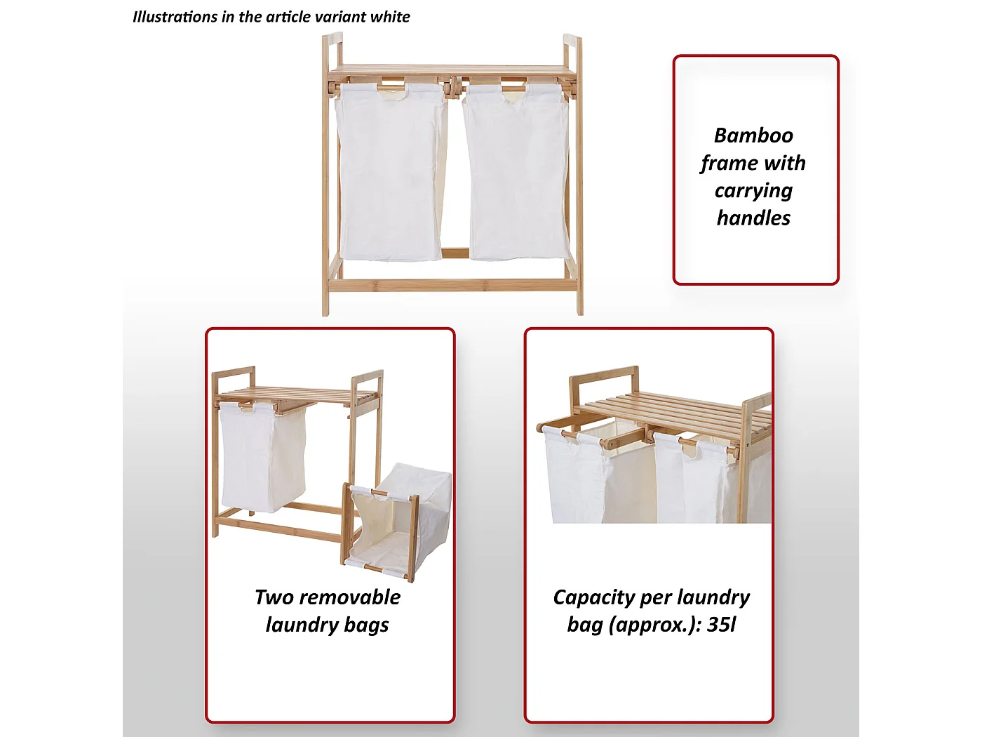 Collecteur de linge MCW-B83,  gris foncé