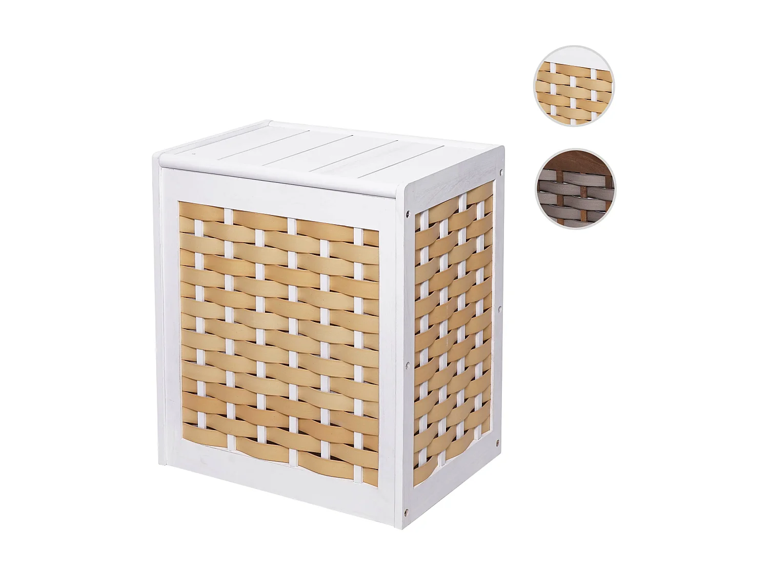 Panier à linge MCW-G37,  blanc