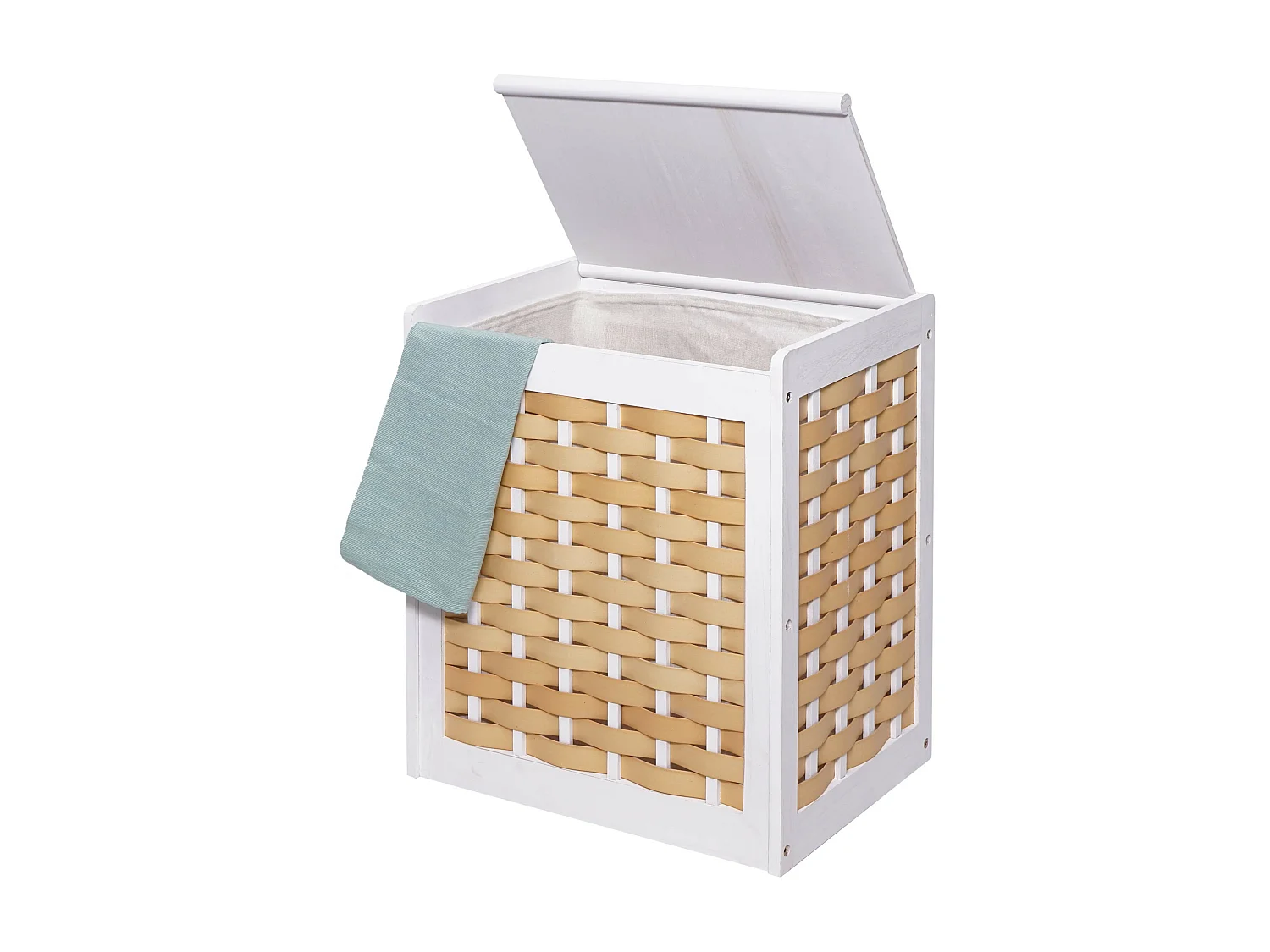 Panier à linge MCW-G37,  blanc