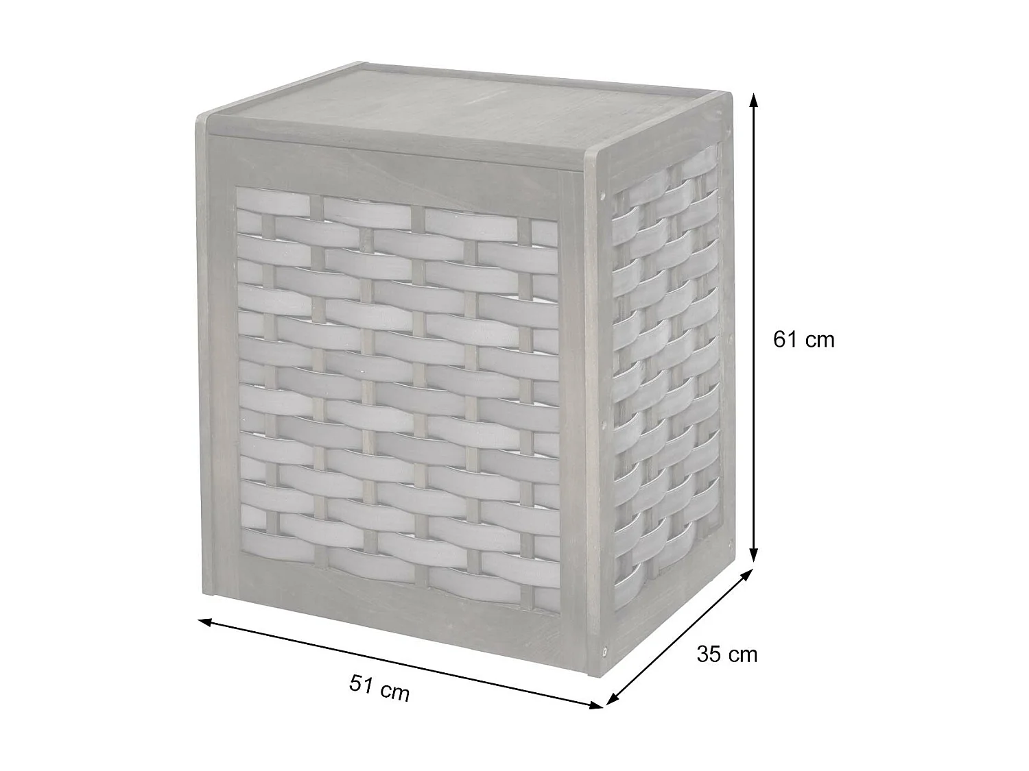 Panier à linge MCW-G37,  blanc