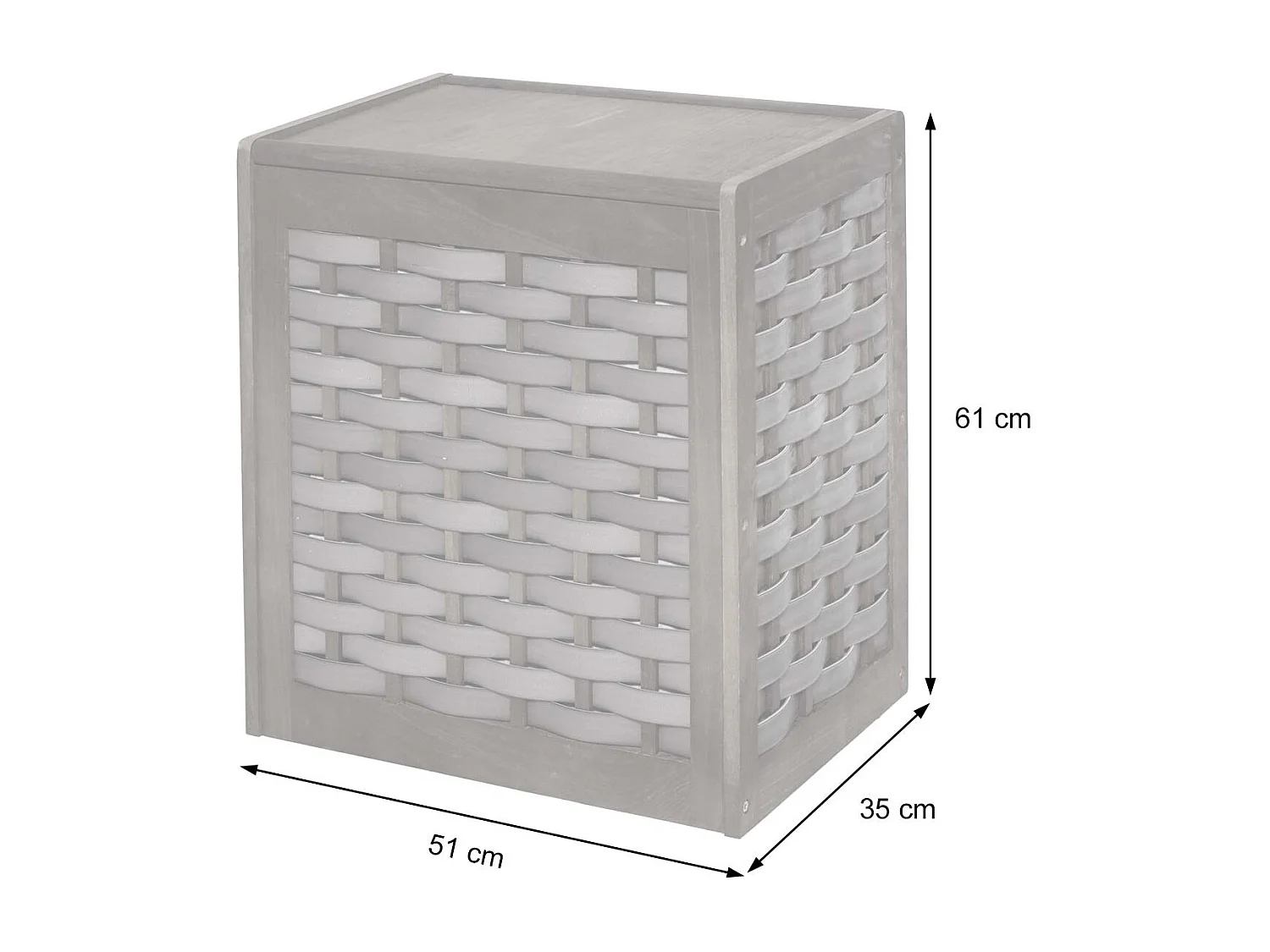 Panier à linge MCW-G37,  blanc