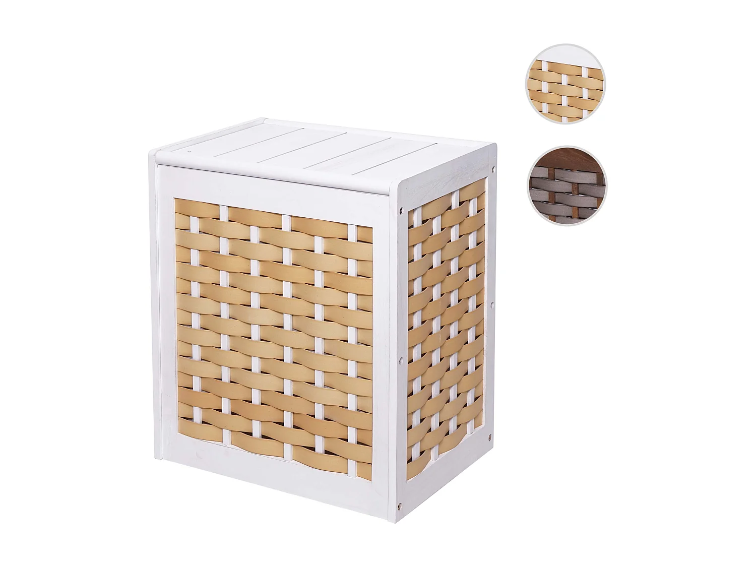 Panier à linge MCW-G37,  blanc