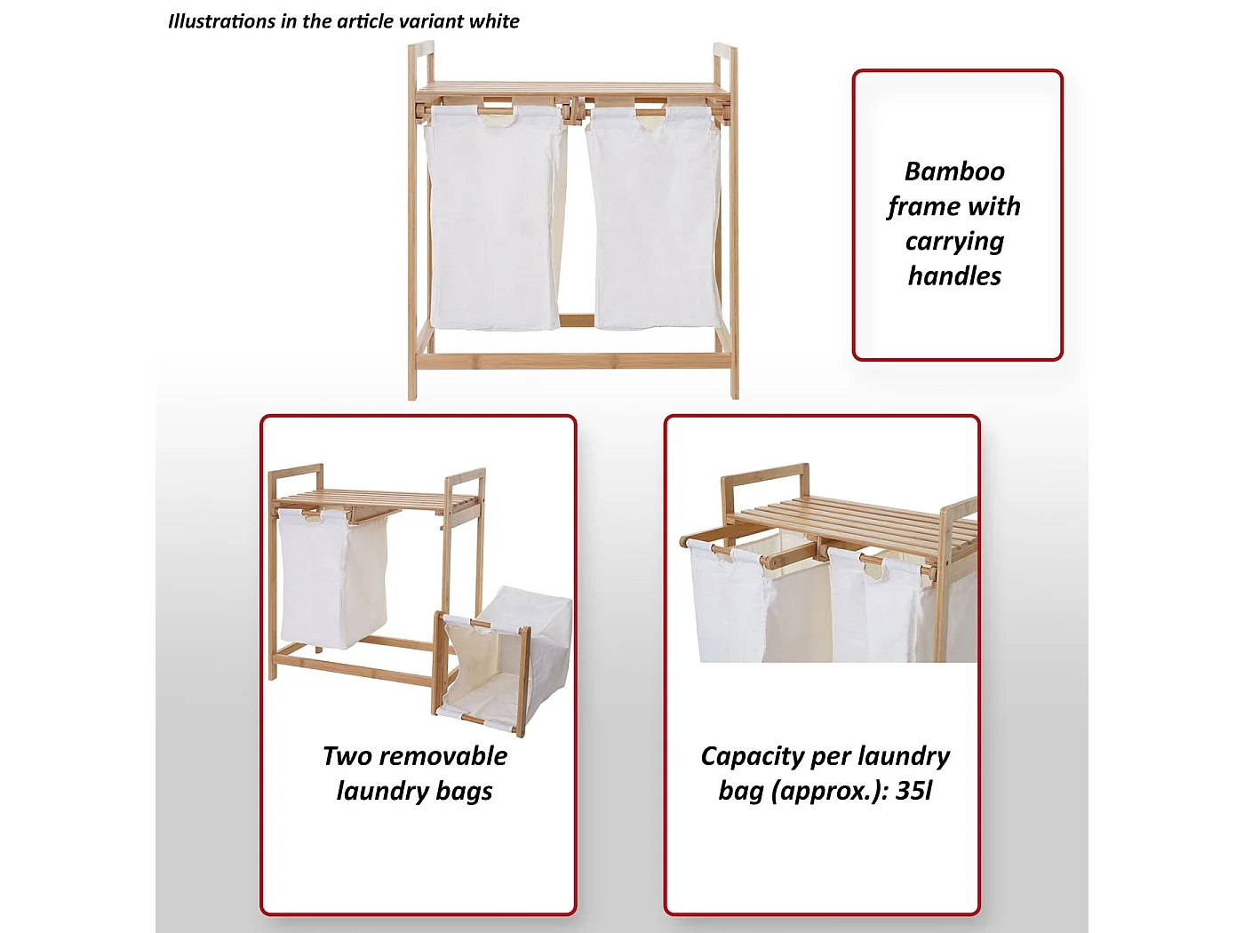 Coletor de roupa MCW-B83,  branco