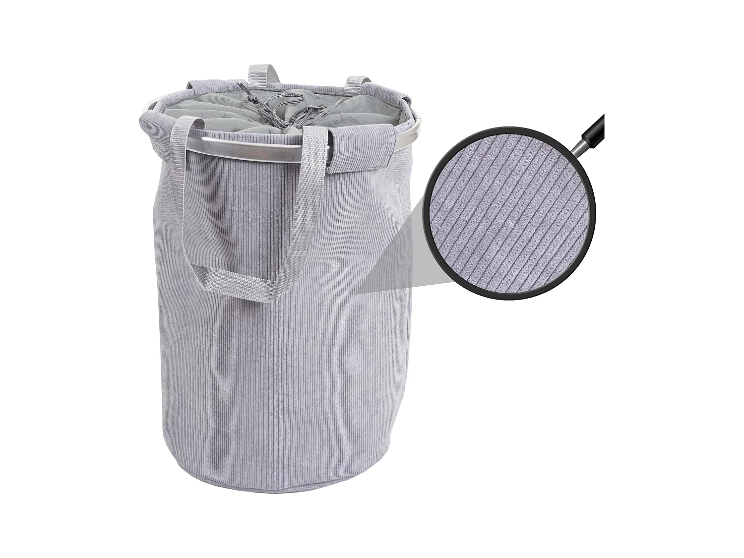 Coletor de roupa MCW-C34,  cinzento cordão