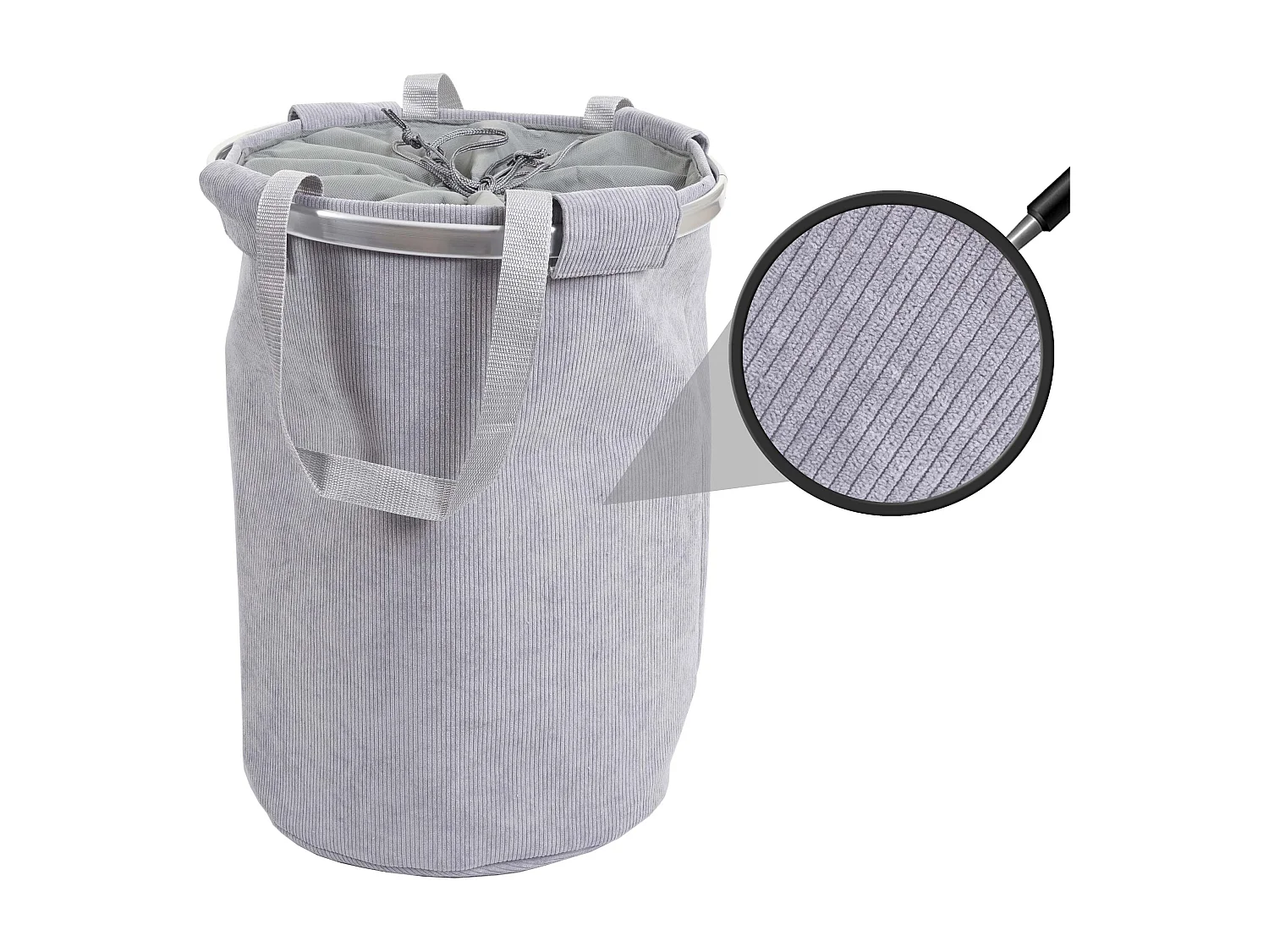 Collecteur de linge MCW-C34,  velours gris