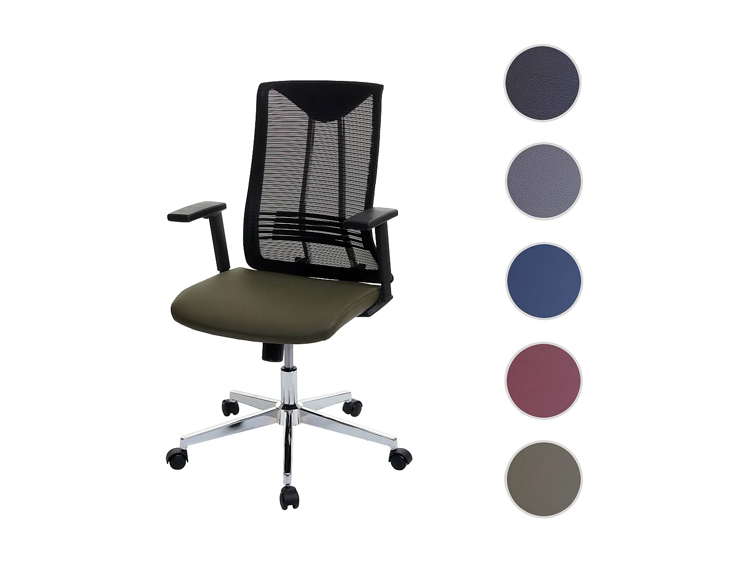 Chaise de bureau MCW-J53,  vert-olive