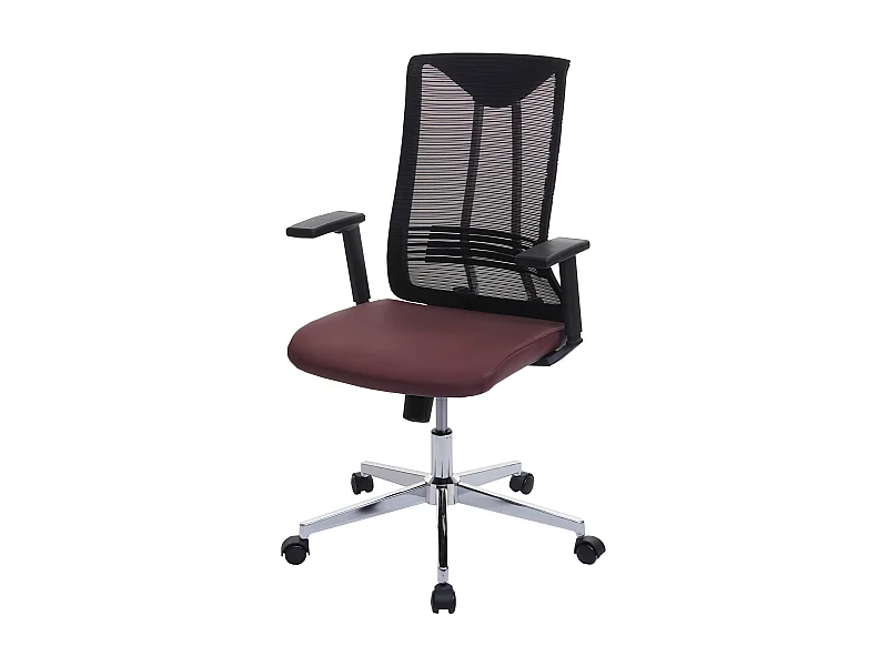 Silla de oficina MCW-J53,  burdeos-rojo