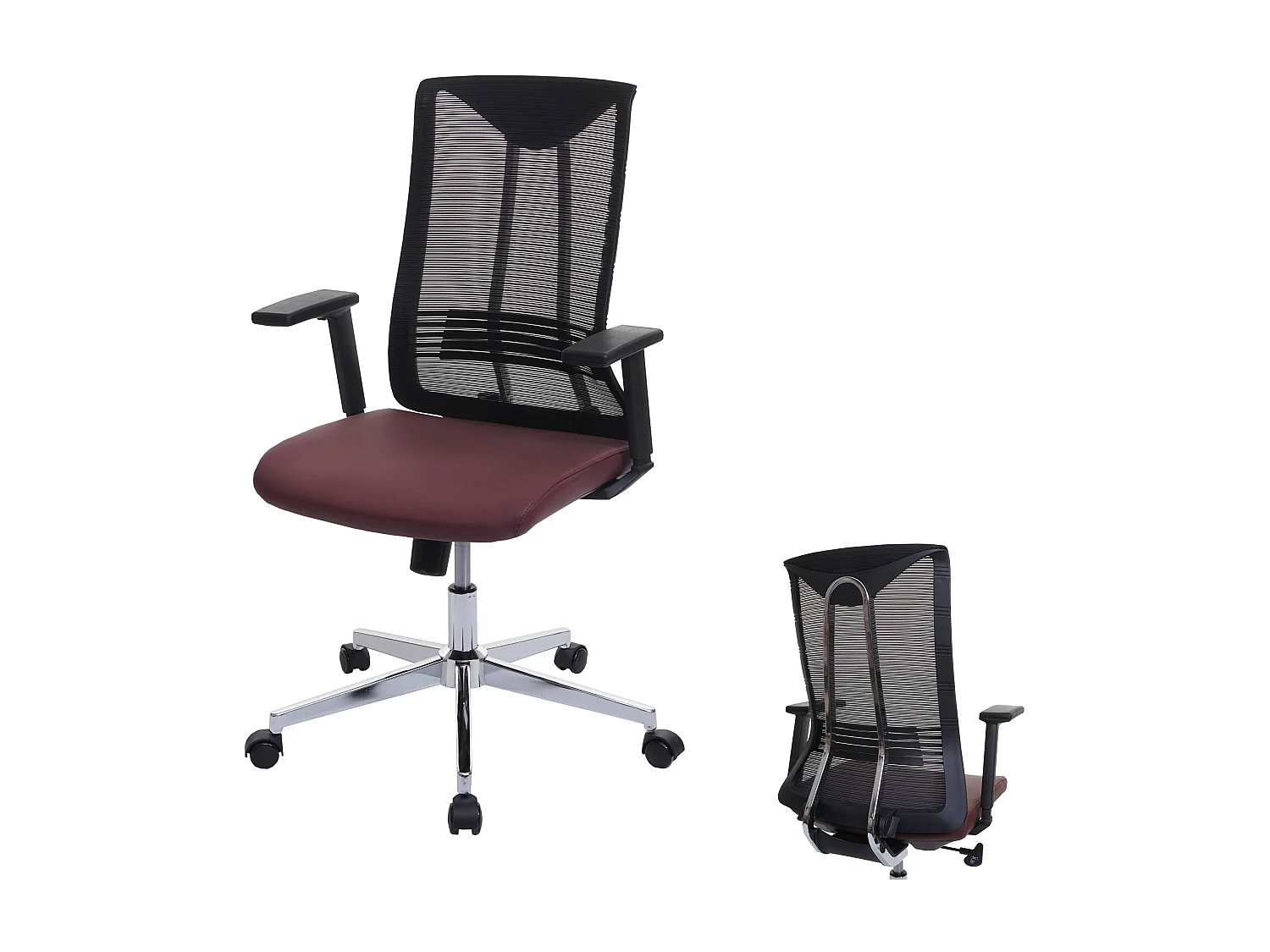 MCW-J53 bureaustoel,  bordeaux-rood