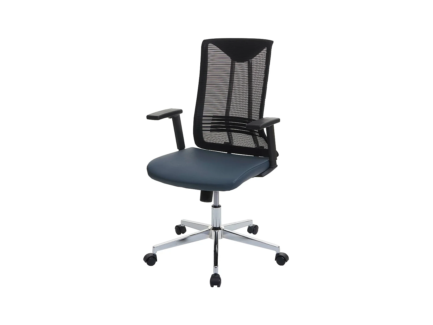 Chaise de bureau MCW-J53,  bleu-Gris