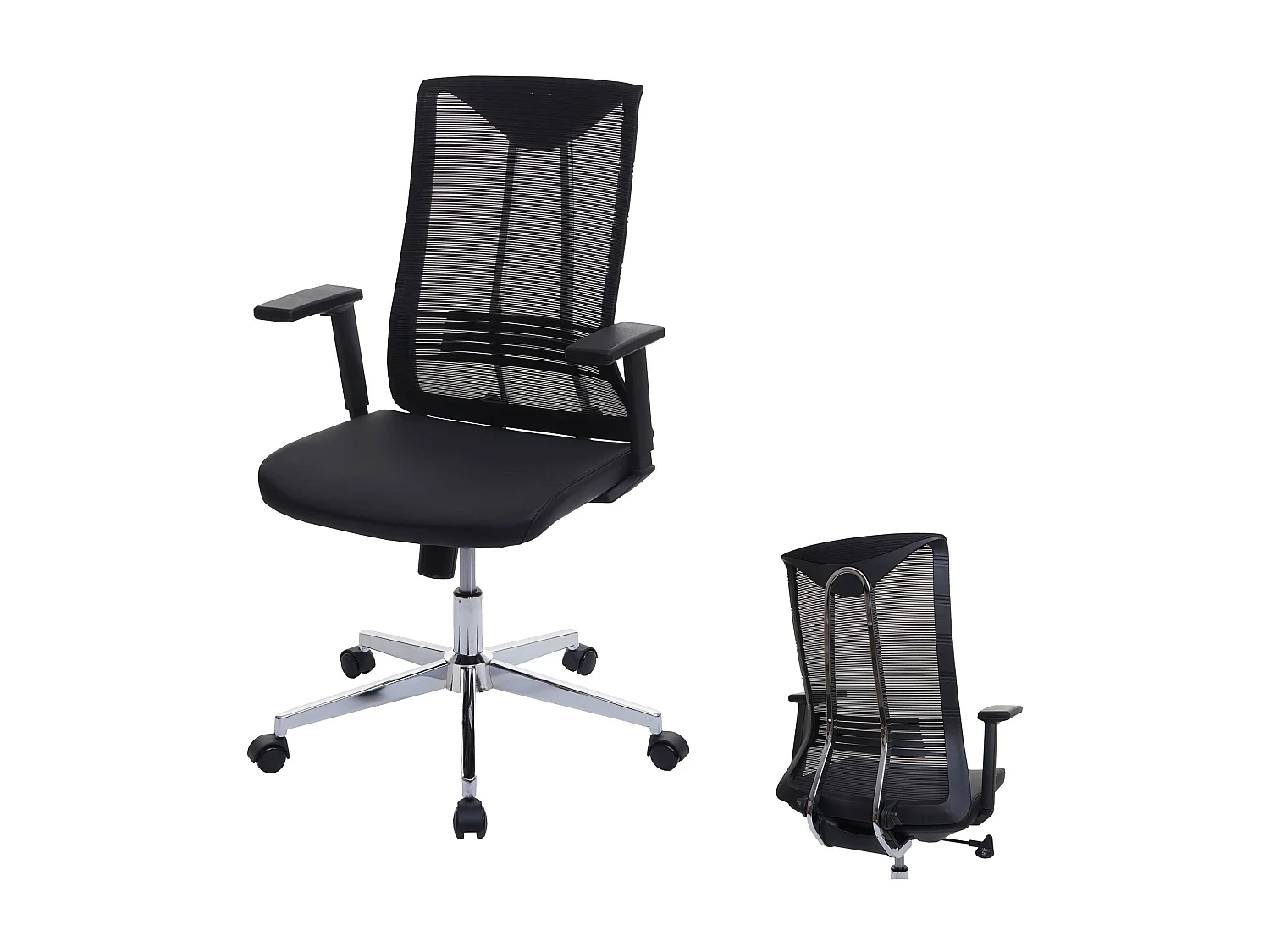 Chaise de bureau MCW-J53,  noir