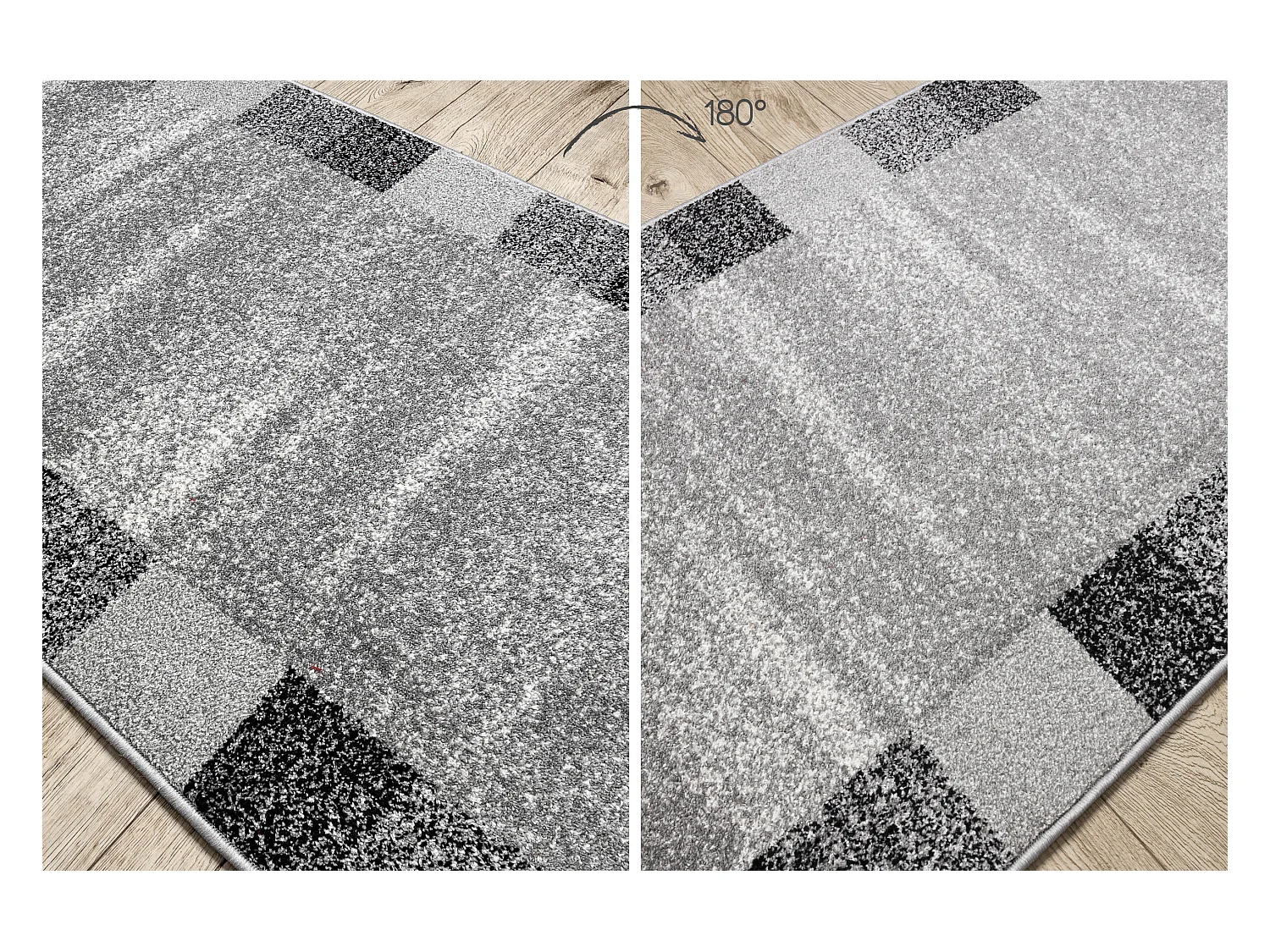 Vloerbekleding SILVER Etna lijst, zand grijs 70x150 cm