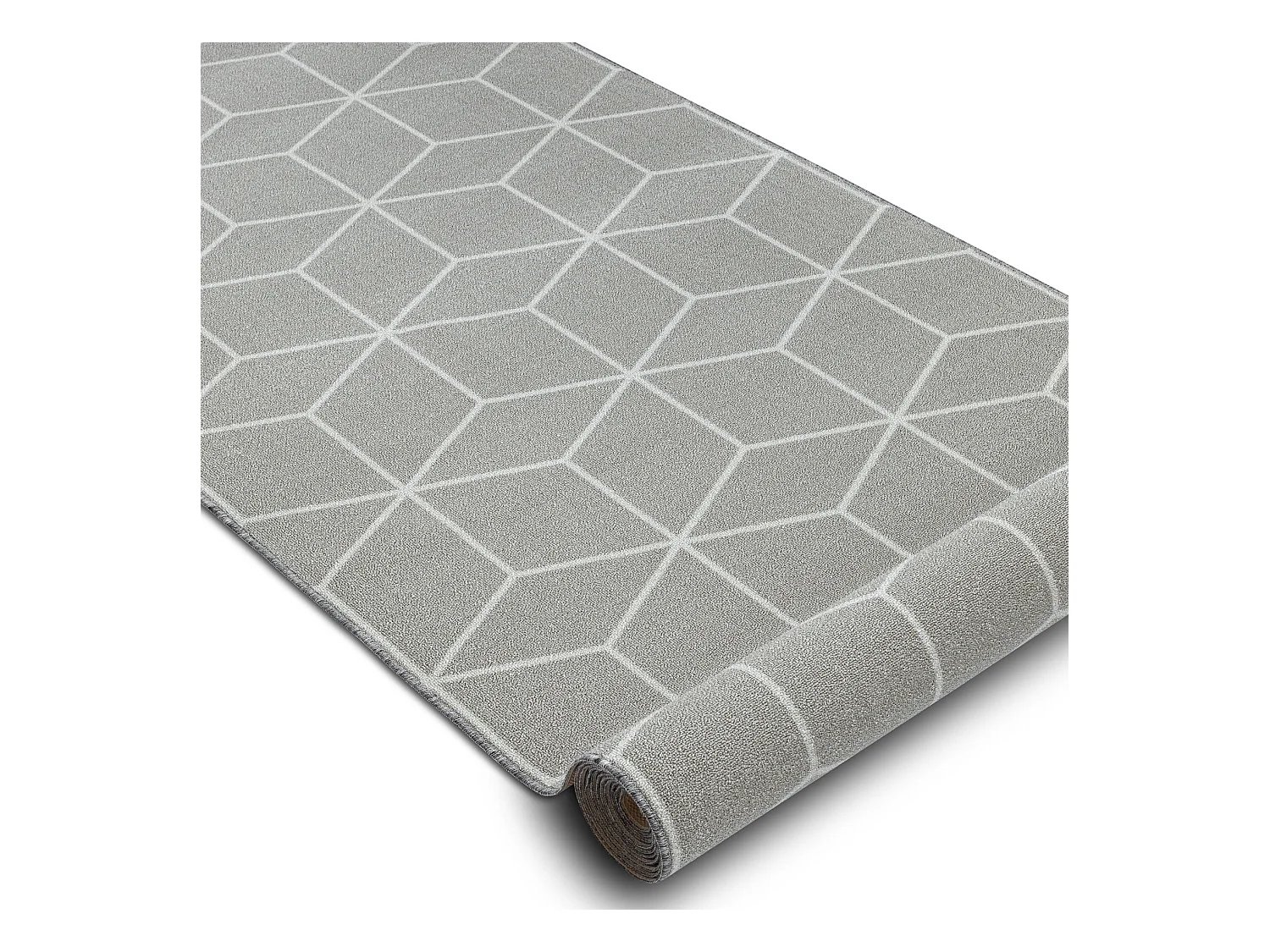TAPIS DE COULOIR antidérapant CUBE la gomme gris 120x400 cm