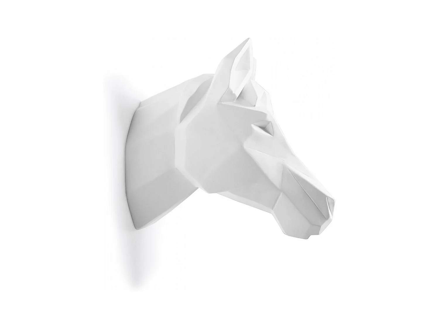 Tête de cheval Origami Résine Blanc