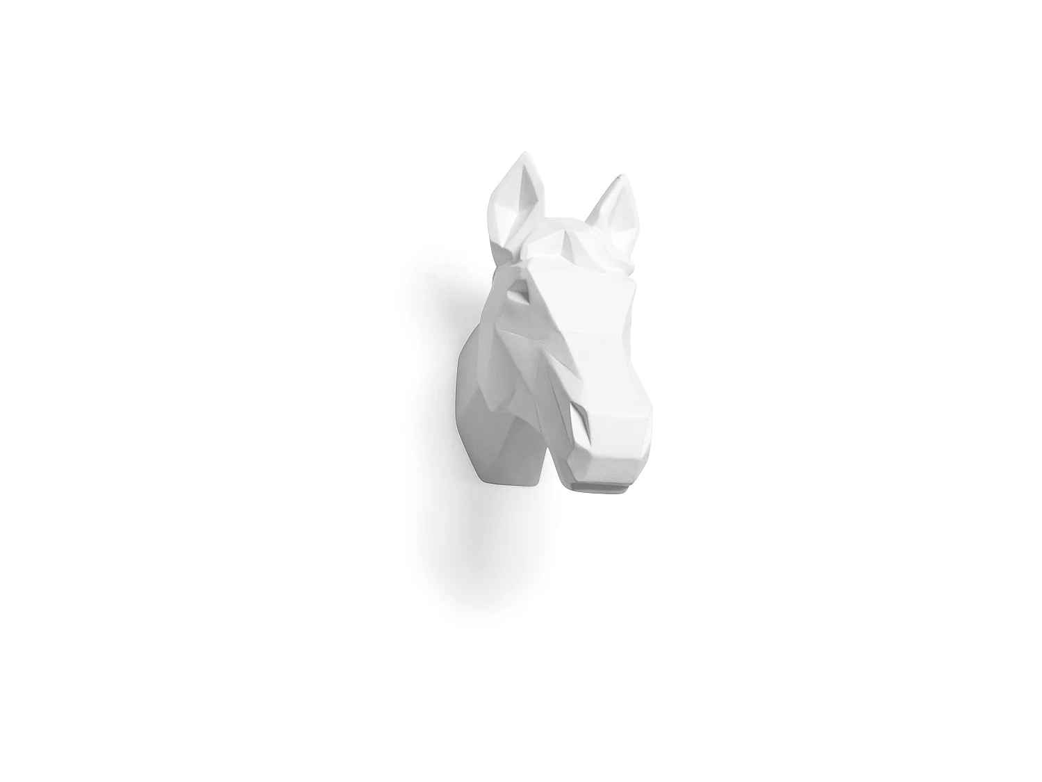 Tête de cheval Origami Résine Blanc