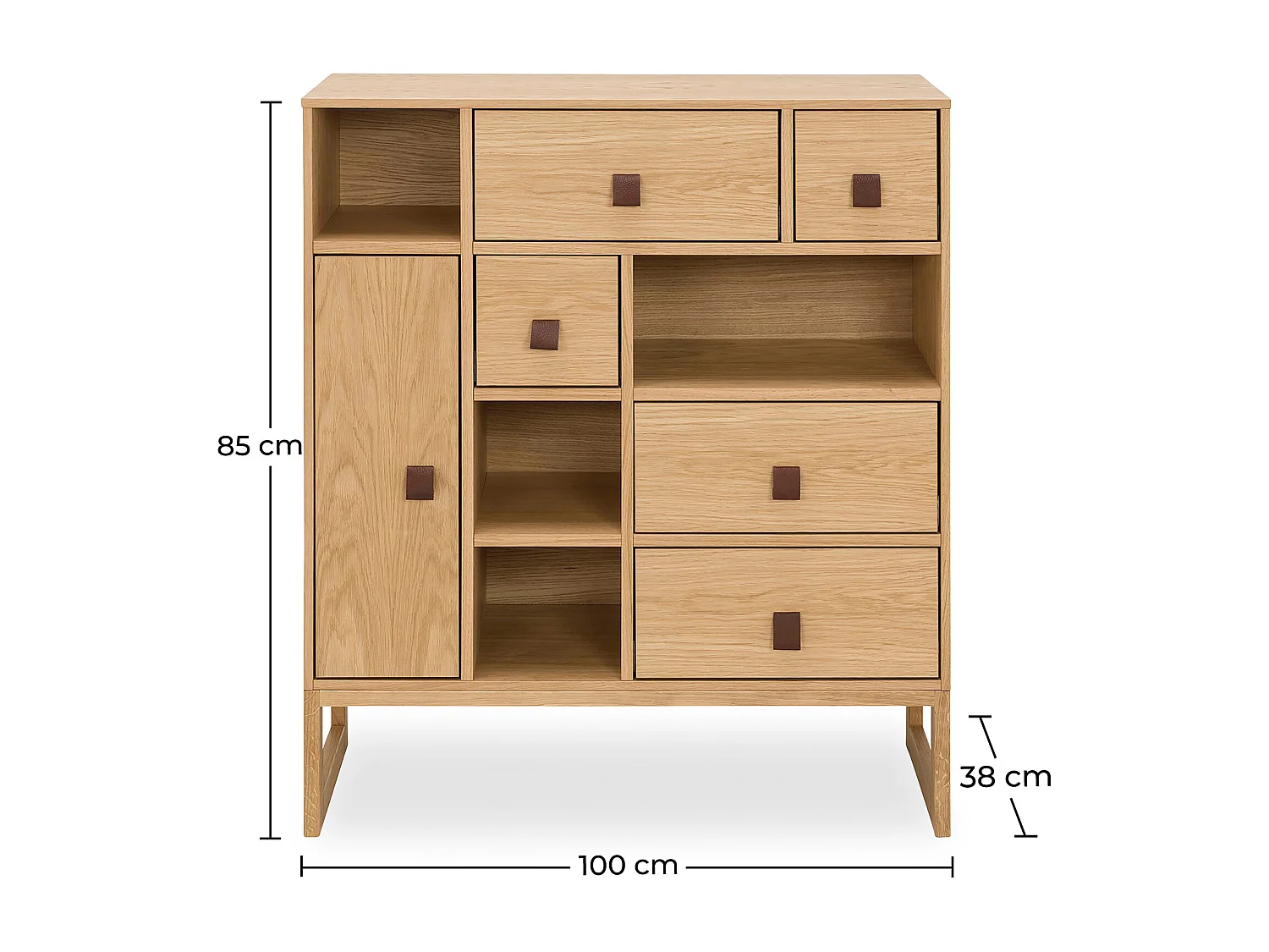 Buffet en bois de style scandinave Bois naturel