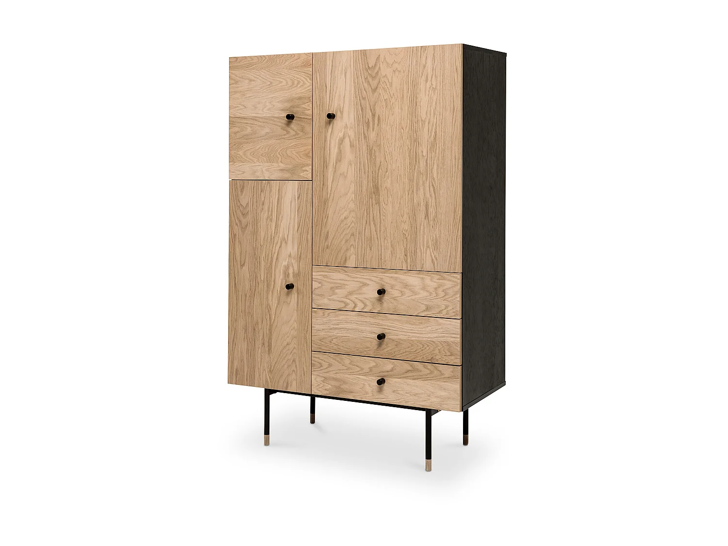 Credenza alta di legno bicolore in stile scandinavo - Jupe
