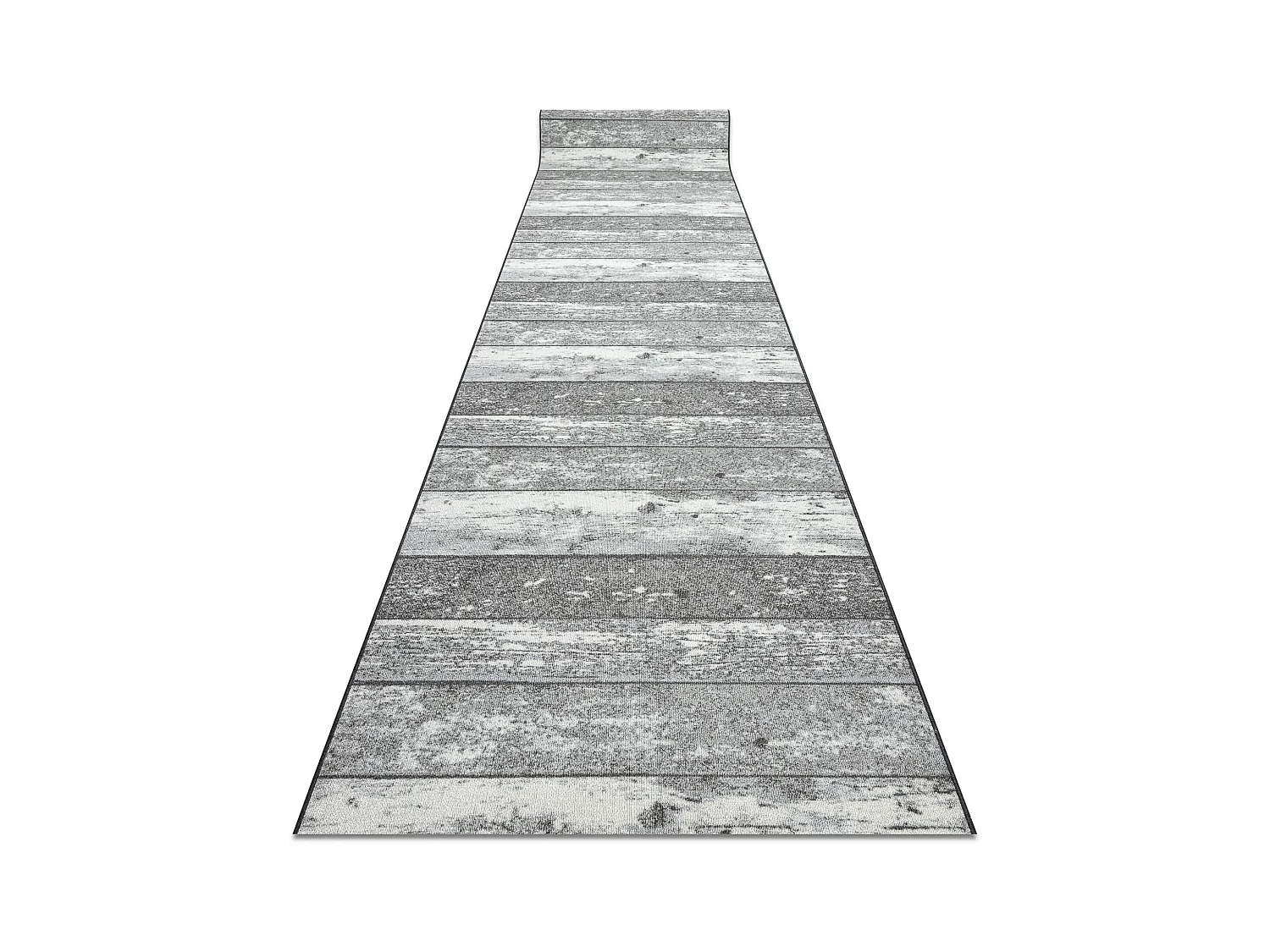 Läufer Antirutsch Holz Tafel grau 90x240 cm