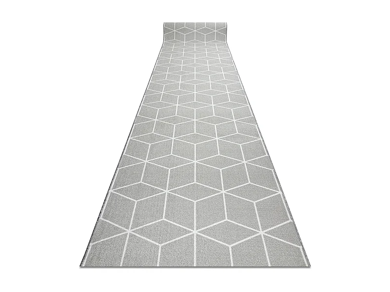 TAPIS DE COULOIR antidérapant CUBE la gomme gris 80x160 cm