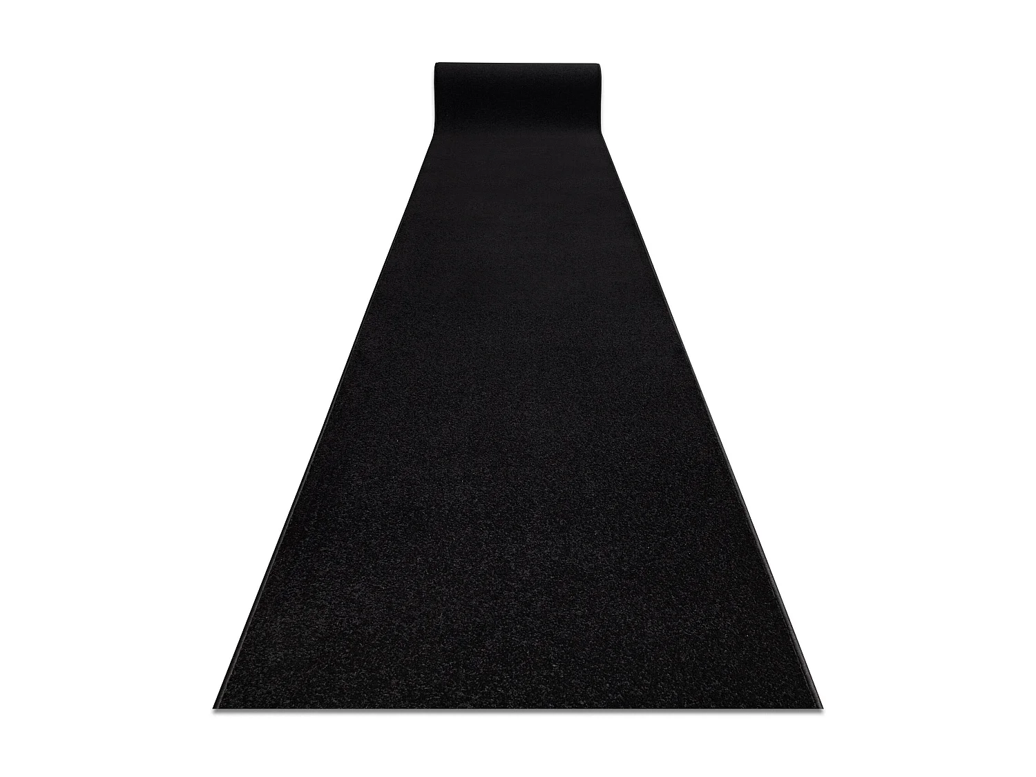 Tapis de couloir KARMEL plaine, une couleur noir 80x590 cm
