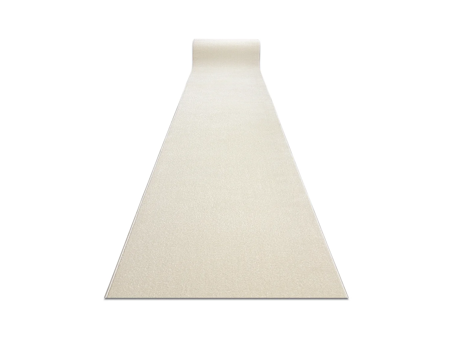 Tapis de couloir KARMEL plaine, une couleur blanc 60x250 cm