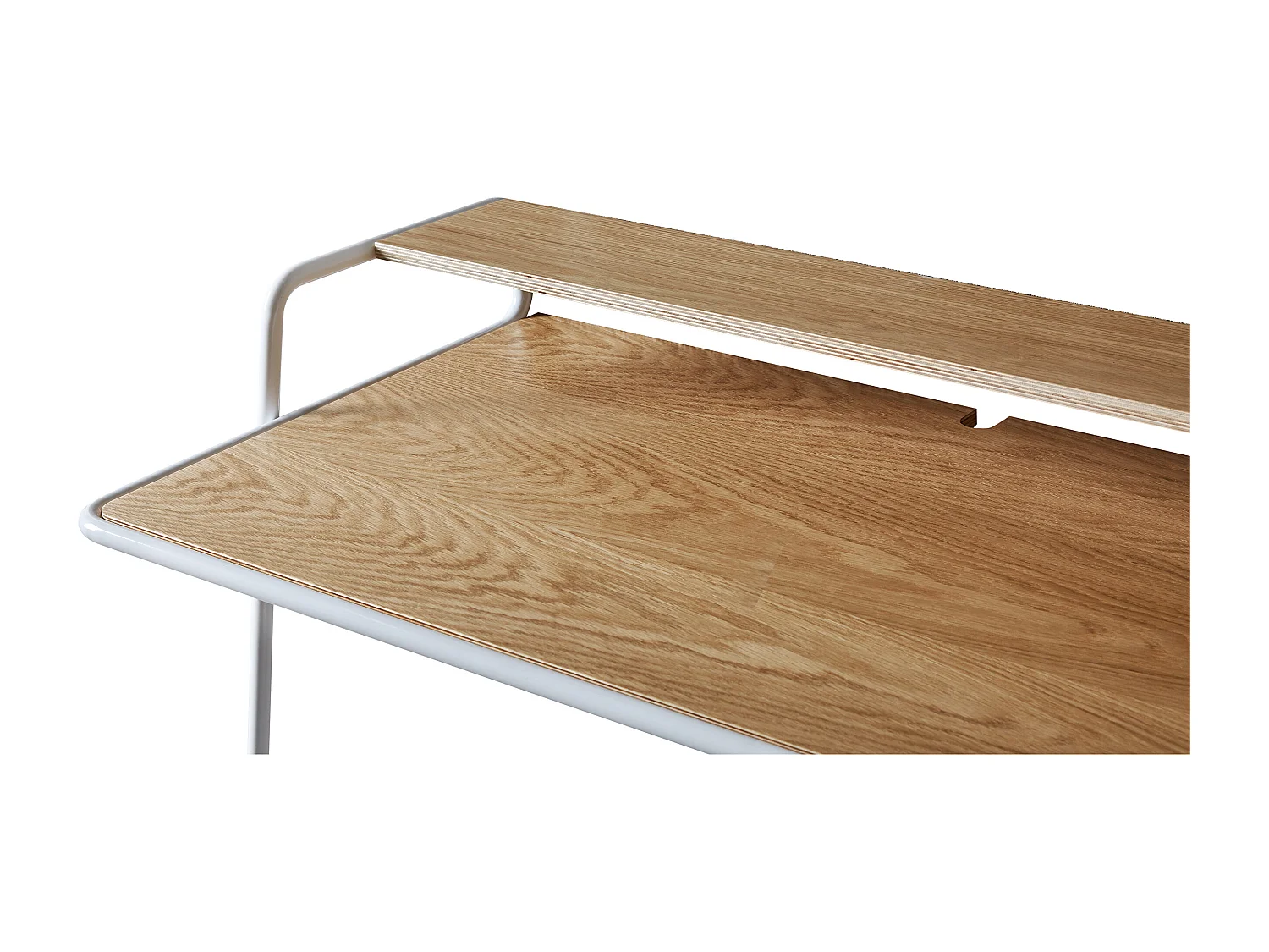 Table inclinable en métal et bois style scandinave Blanc