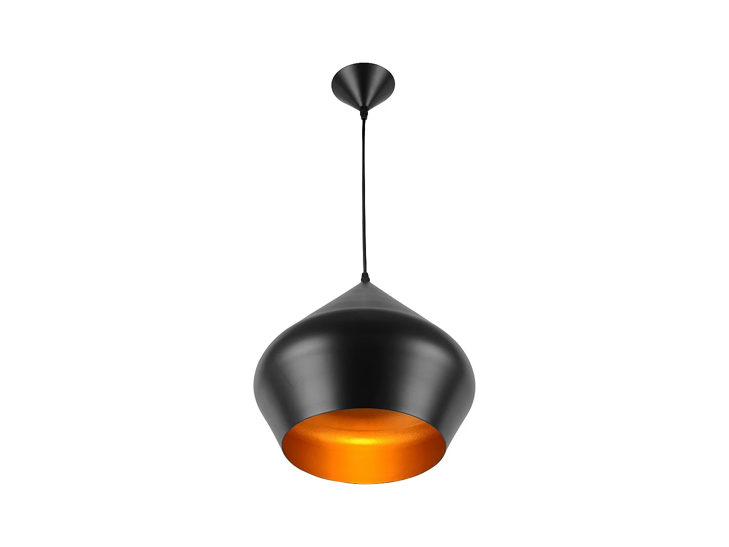 Lampe de plafond en aluminium - Suspension de style industriel - Strong Noir