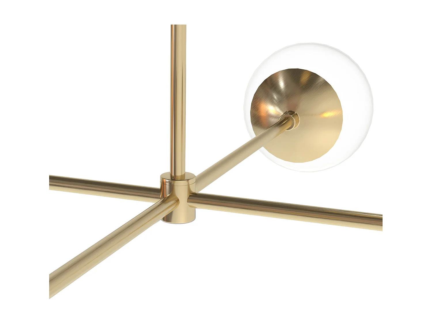 Deckenlampe in Gold - Design-Pendelleuchte - 4 Arme - Luba