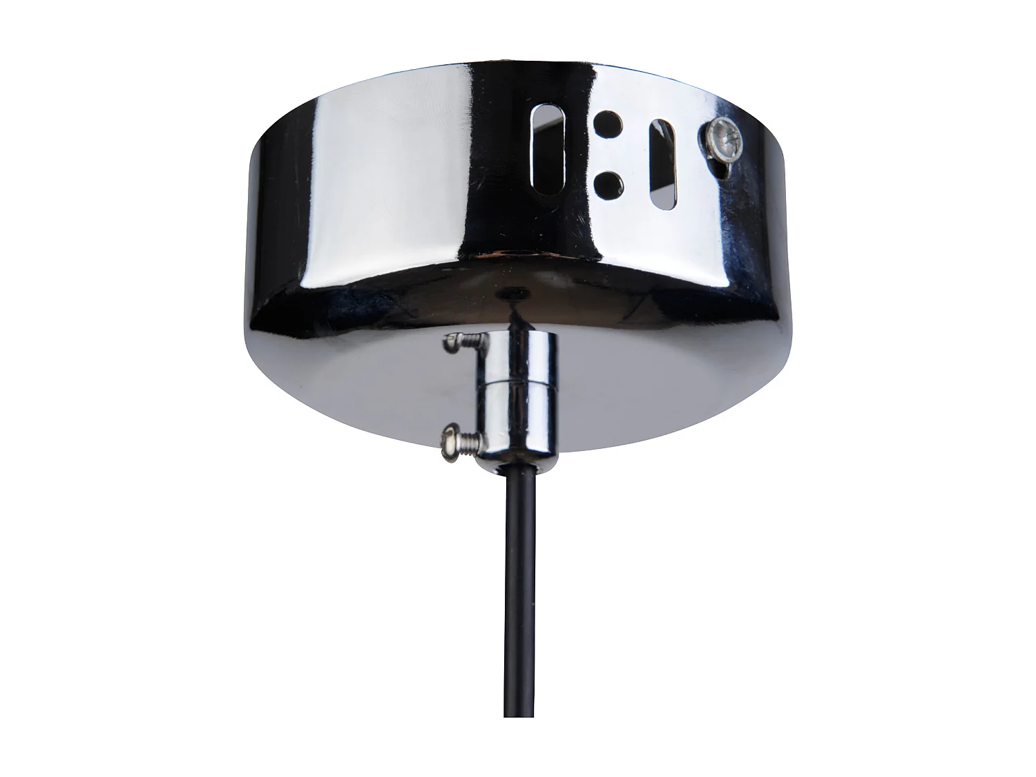 Lampe de Plafond - Lampe Suspendue - Métal Chromé - Moyenne - Blake Gris transparent