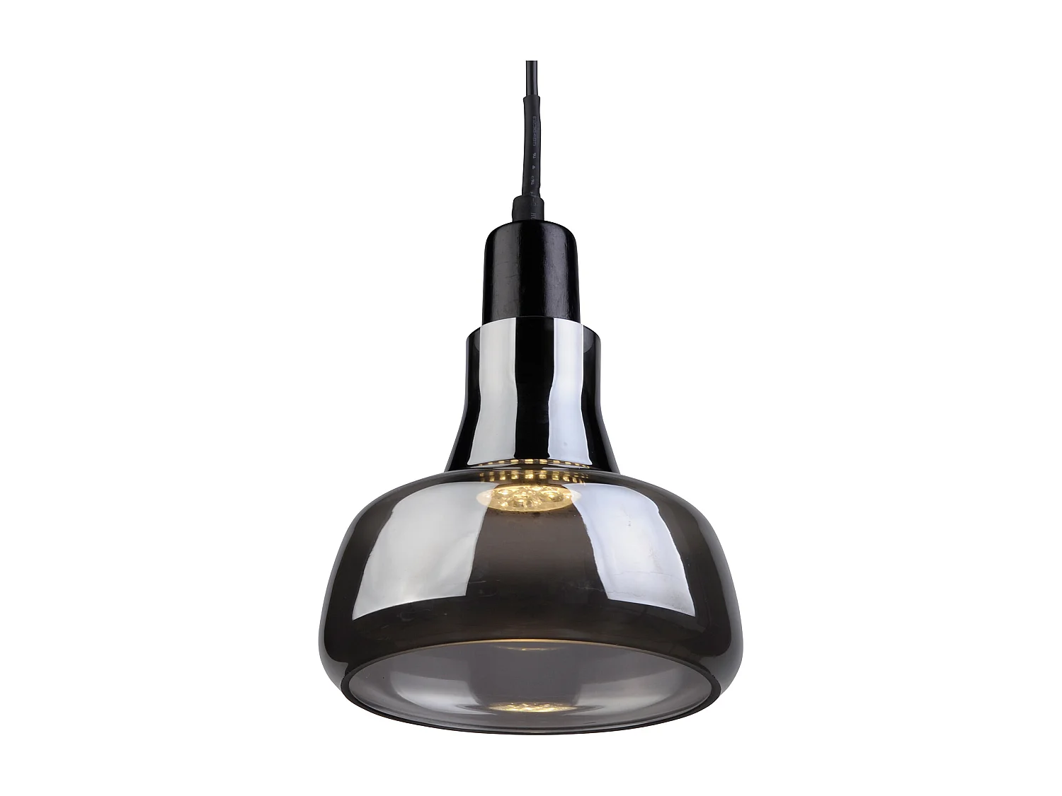 Lampe de Plafond - Lampe Suspendue - Métal Chromé - Moyenne - Blake Gris transparent