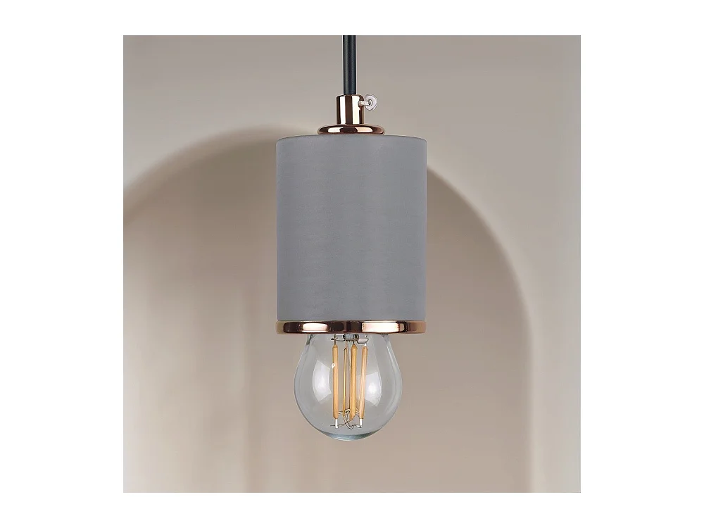 Lampe de plafond - Lampe suspendue - Métal et béton - Felippo Or rose chromé