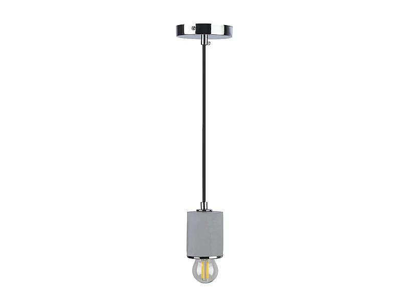 Lampe de plafond - Lampe suspendue - Métal et béton - Felippo Argenté
