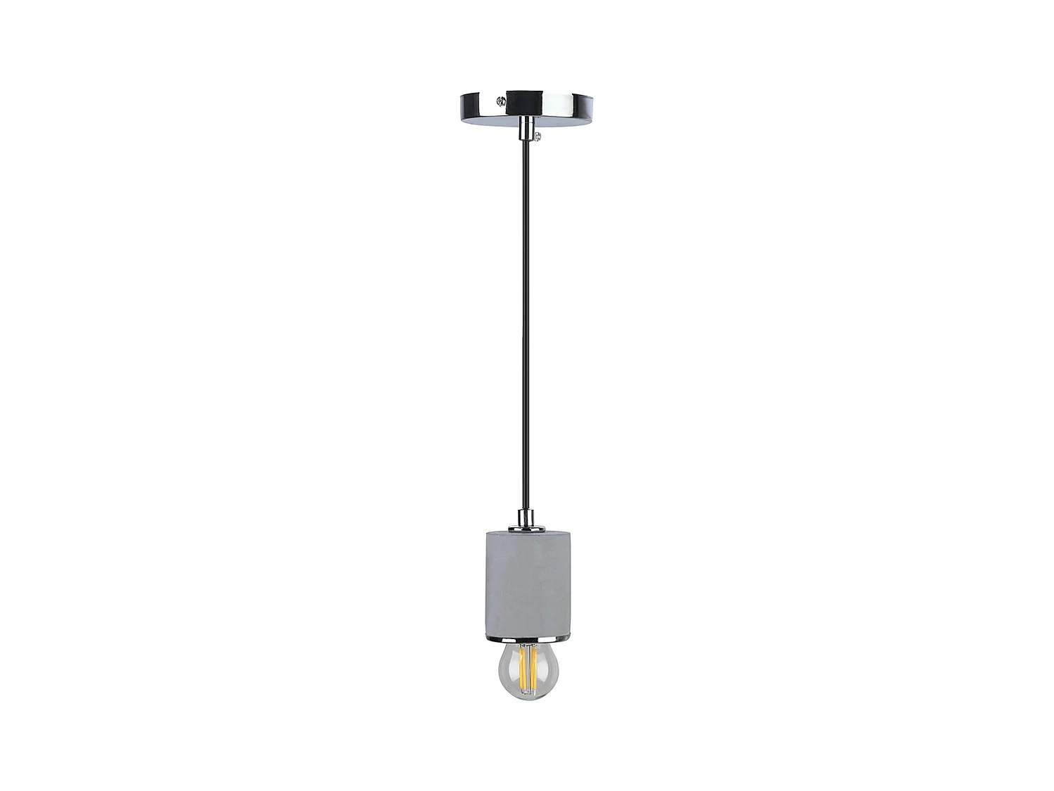Lampe de plafond - Lampe suspendue - Métal et béton - Felippo Argenté
