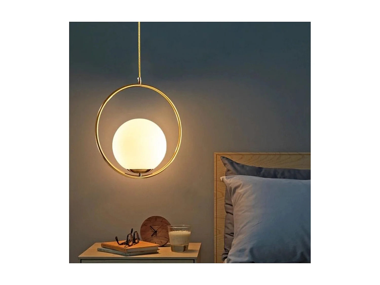 Lampe de plafond à globe - Lampe suspendue dorée - Glum Doré