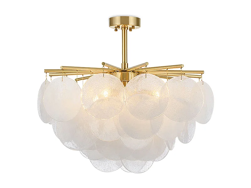 Lampe de plafond en nacre - Lampe suspendue à disques - Karl Doré