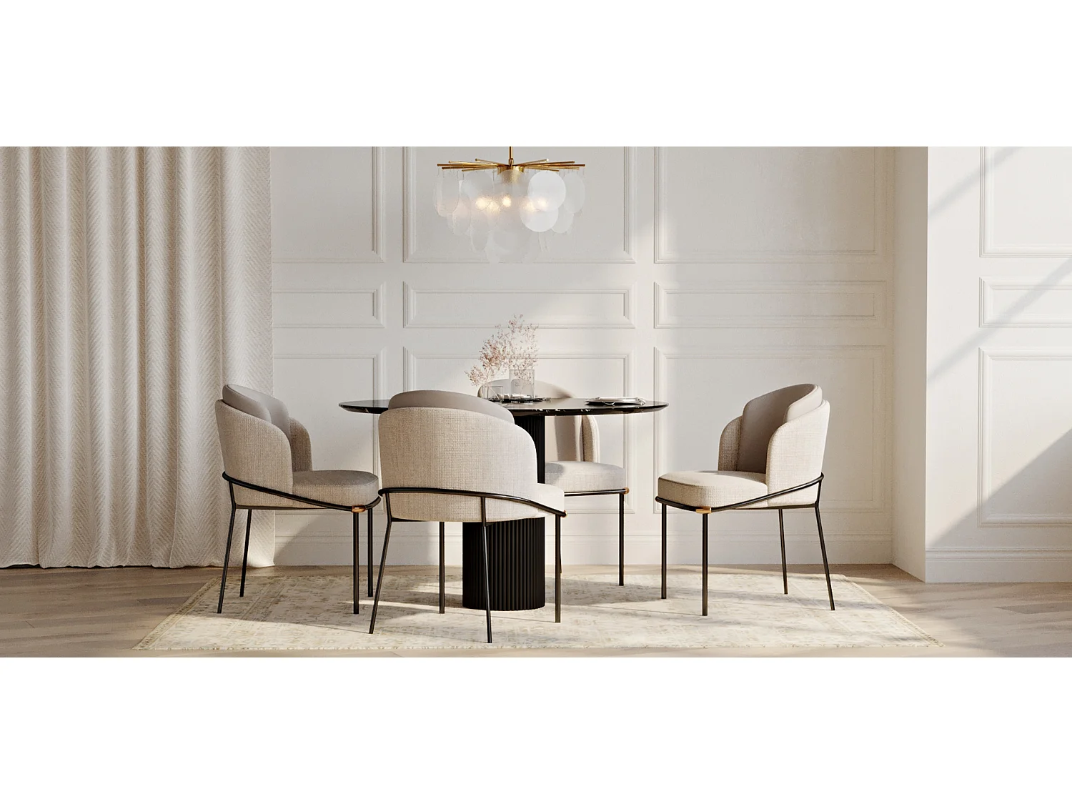 Lampada a Soffitto in Madreperla - Lampada a Sospensione a Dischi - Karl