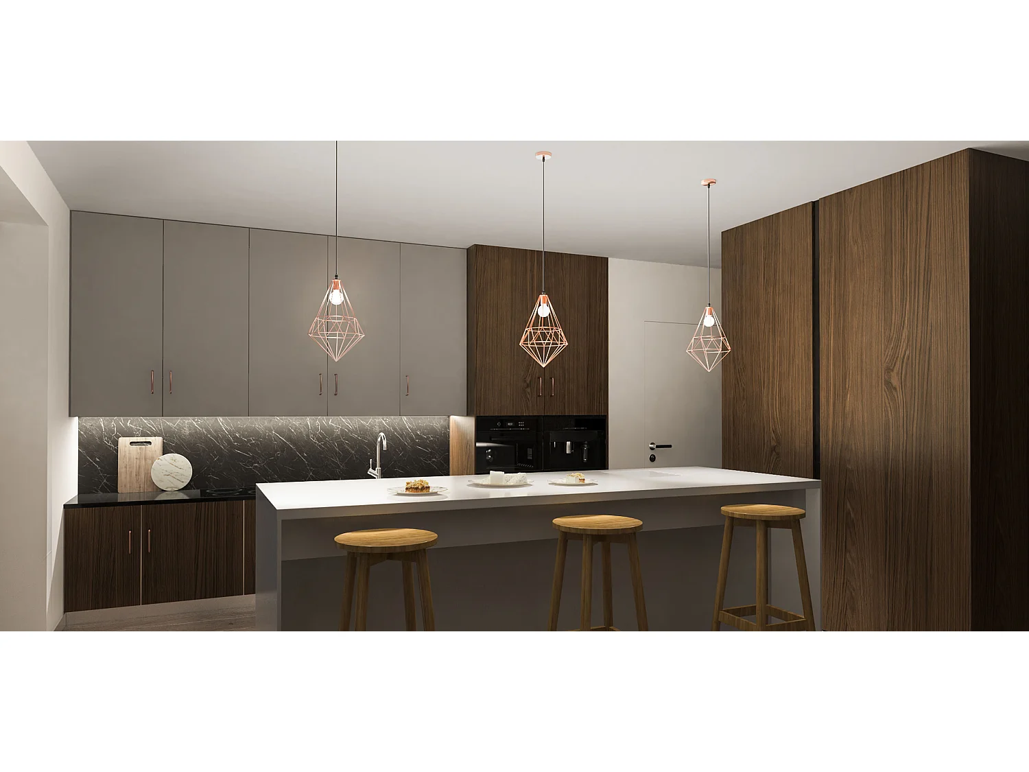 Lampe de plafond rétro - Lampe suspendue géométrique - Yak Doré