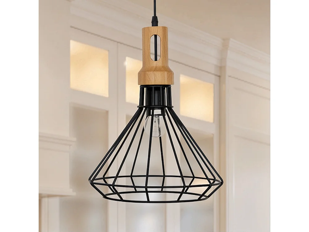 Lampe de plafond rétro - Lampe suspendue design - Vilma Noir