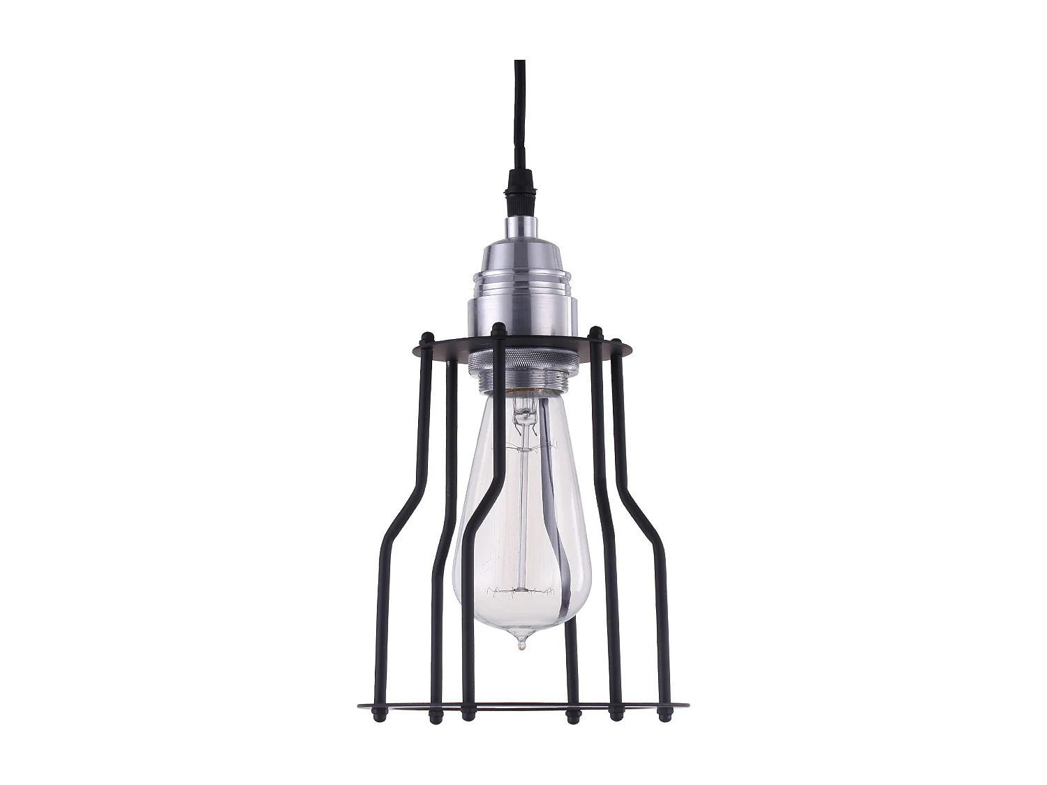 Lampe de plafond rétro - Lampe suspendue de style cage - Jail Noir